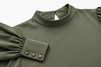 Ensemble Élégant 2 Pièces – Col Assorti avec la Jupe Plissée